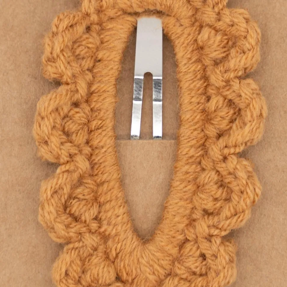 Clip forrado crochet camel