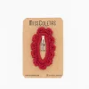 Clip forrado crochet rojo