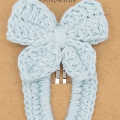 Clip lazo crochet azul celeste