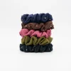 Coletero scrunchie azul marino topos dorados