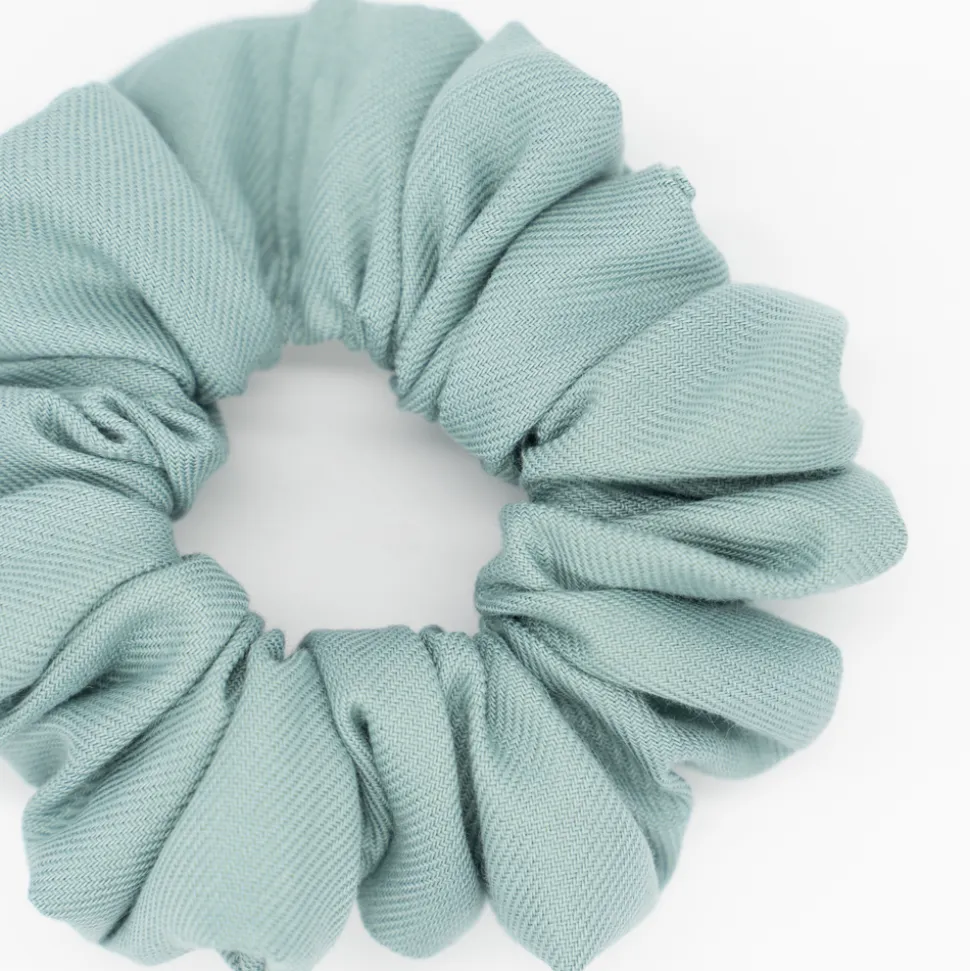 Coletero scrunchie azul turquesa
