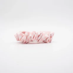 Coletero scrunchie de baño vichy rosa coral