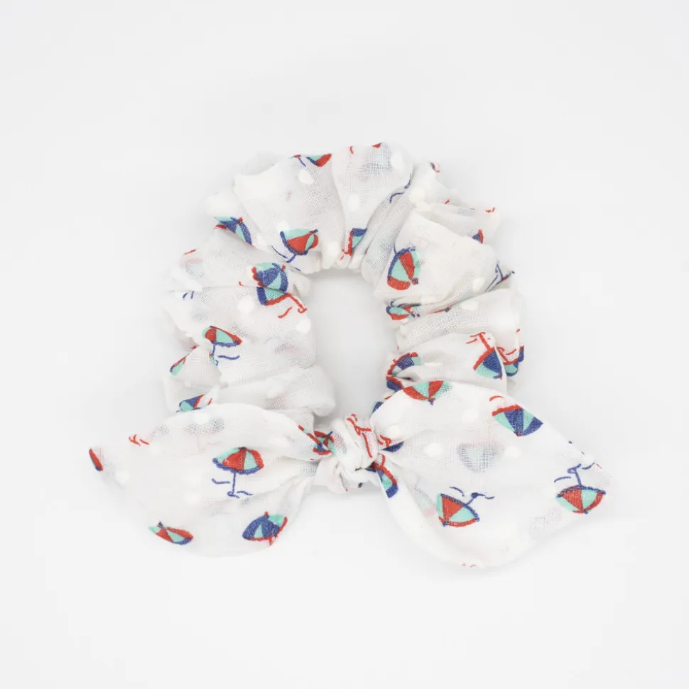 Coletero scrunchie lazo blanco beach