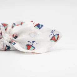 Coletero scrunchie lazo blanco beach
