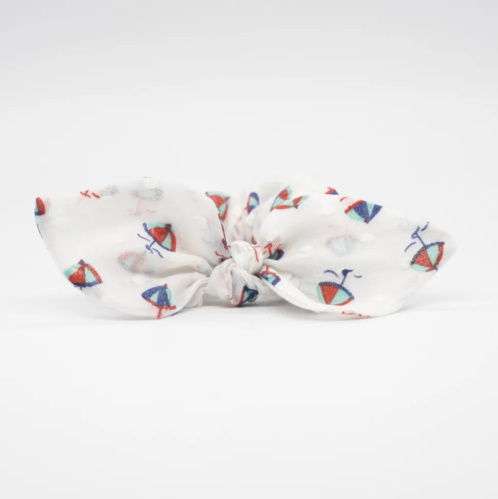 Coletero scrunchie lazo blanco beach
