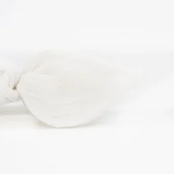 Coletero scrunchie lazo blanco texturado