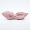 Coletero scrunchie lazo gasa rosa topos oro