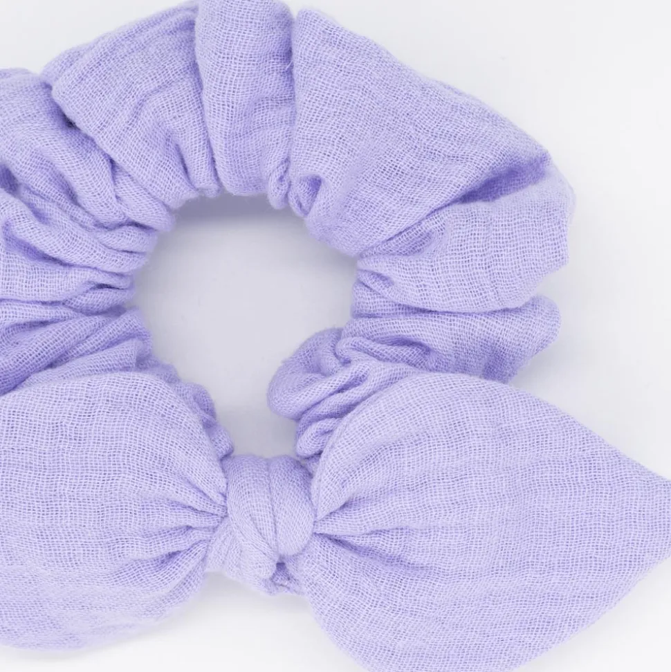 Coletero scrunchie lazo malva