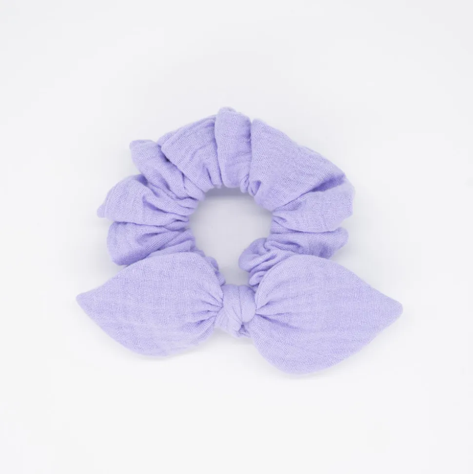 Coletero scrunchie lazo malva