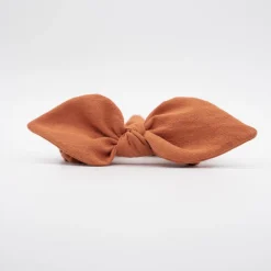 Coletero scrunchie lazo naranja rústico