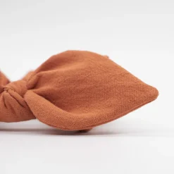 Coletero scrunchie lazo naranja rústico