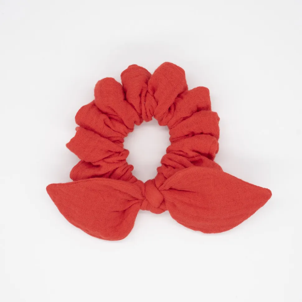 Coletero scrunchie lazo rojo