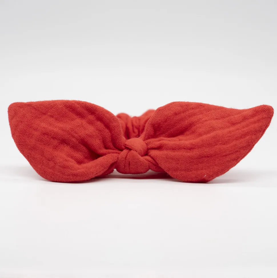 Coletero scrunchie lazo rojo