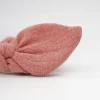 Coletero scrunchie lazo rosa rústico