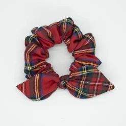Coletero scrunchie lazo tartán
