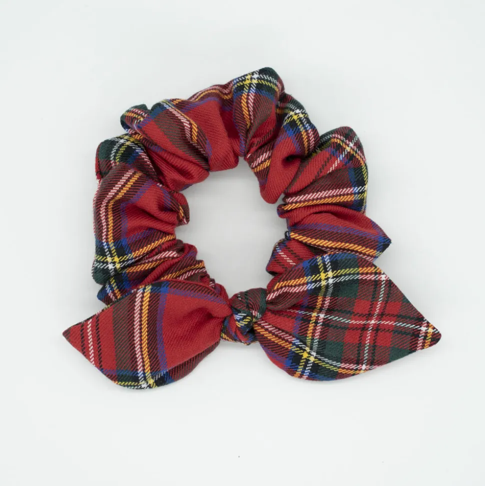Coletero scrunchie lazo tartán