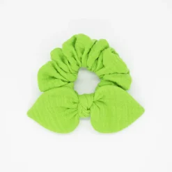 Coletero scrunchie lazo verde flúor