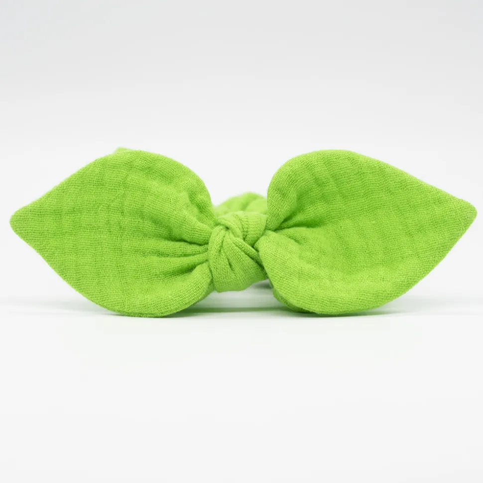 Coletero scrunchie lazo verde flúor