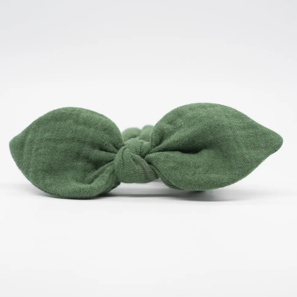 Coletero scrunchie lazo verde oscuro