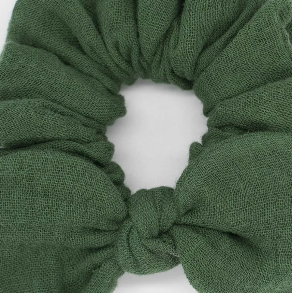 Coletero scrunchie lazo verde oscuro