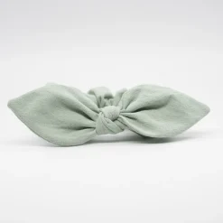 Coletero scrunchie lazo verde rústico