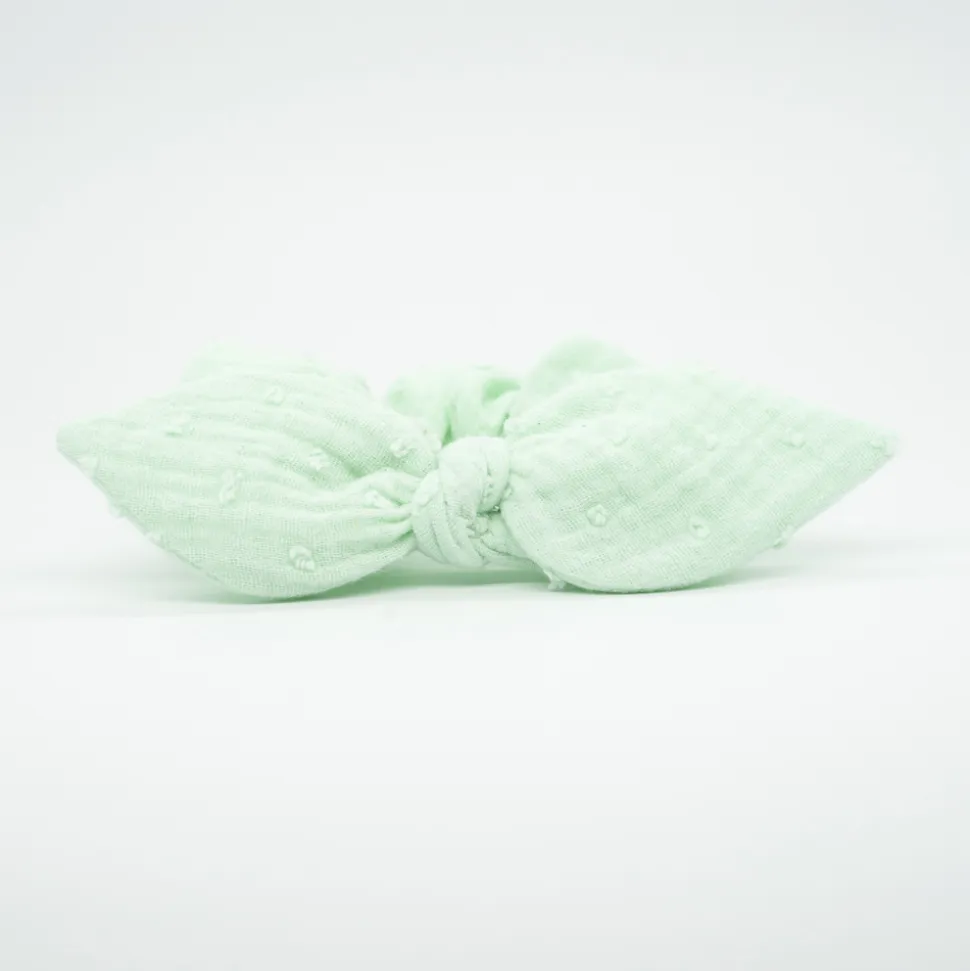 Coletero scrunchie lazo verde mint plumeti