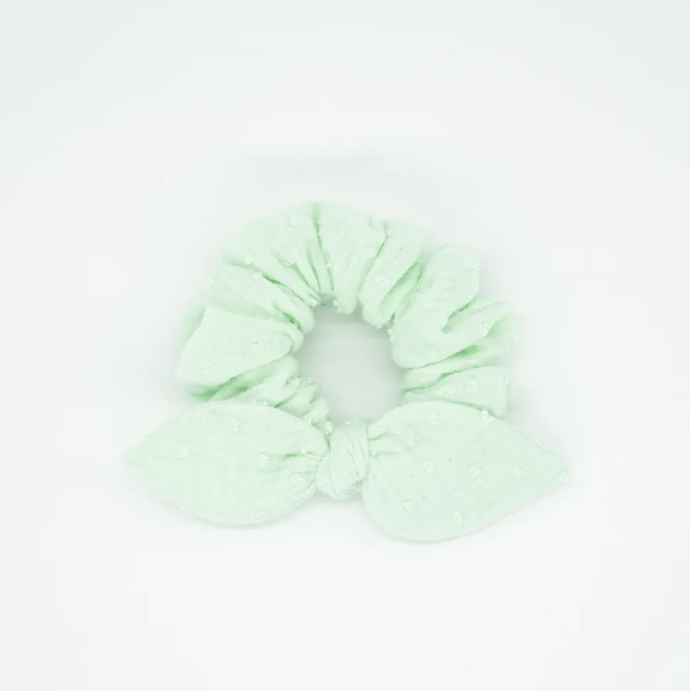 Coletero scrunchie lazo verde mint plumeti