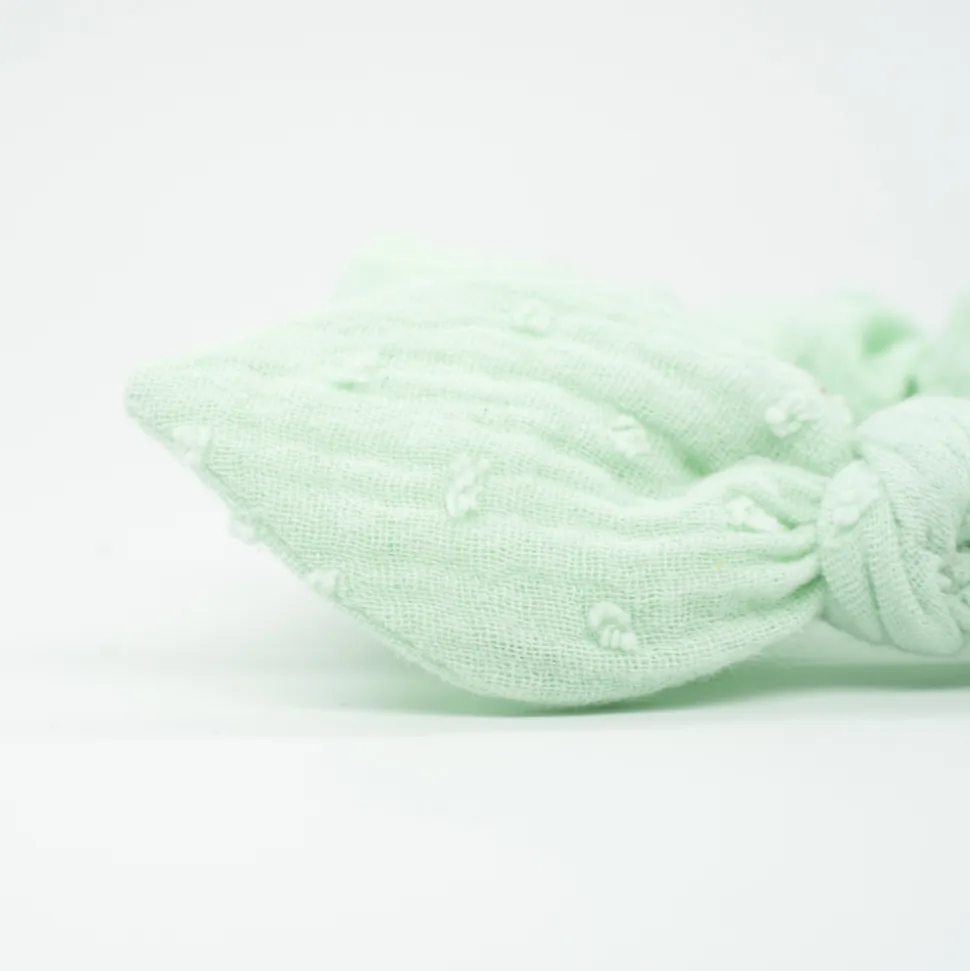 Coletero scrunchie lazo verde mint plumeti