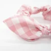 Coletero scrunchie lazo vichy rosa