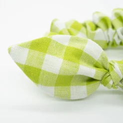 Coletero scrunchie lazo vichy verde