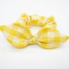 Coletero scrunchie lazo vichy amarillo