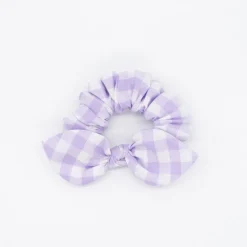 Coletero scrunchie lazo vichy malva