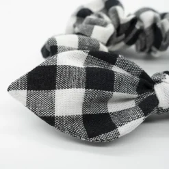 Coletero scrunchie lazo vichy negro