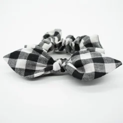 Coletero scrunchie lazo vichy negro