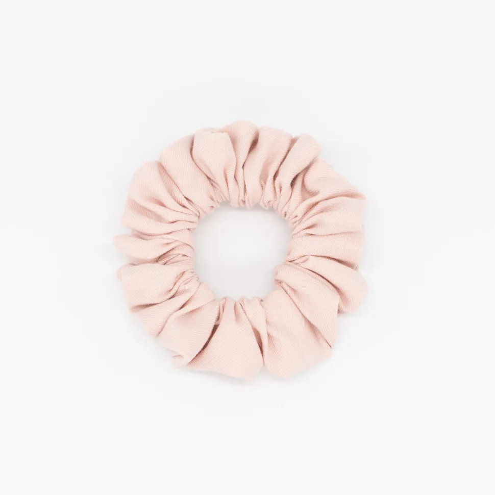 Coletero scrunchie rosa nude
