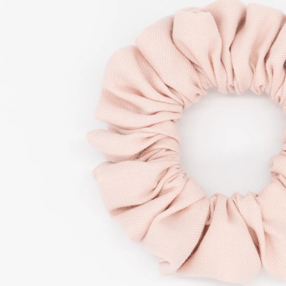 Coletero scrunchie rosa nude