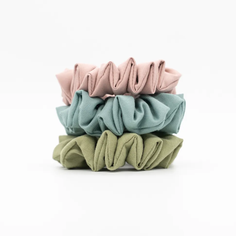 Coletero scrunchie rosa nude