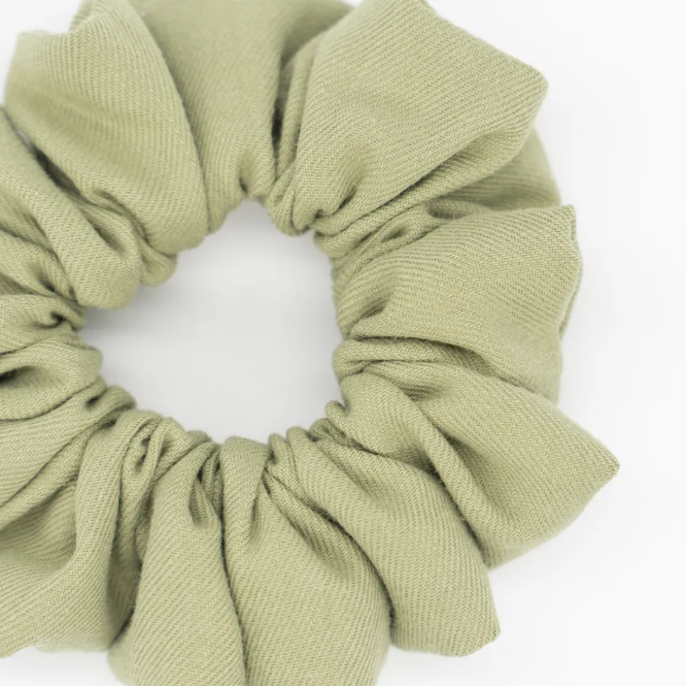 Coletero scrunchie verde musgo