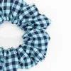 Coletero scrunchie vichy bicolor azul