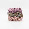 Coletero scrunchie vichy bicolor verde menta