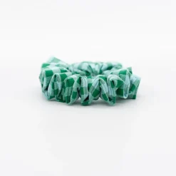 Coletero scrunchie vichy bicolor verde