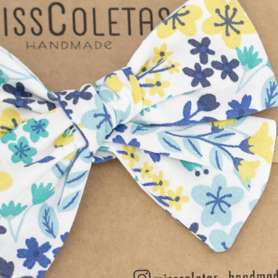 Diadema bebé lazo flores de colores