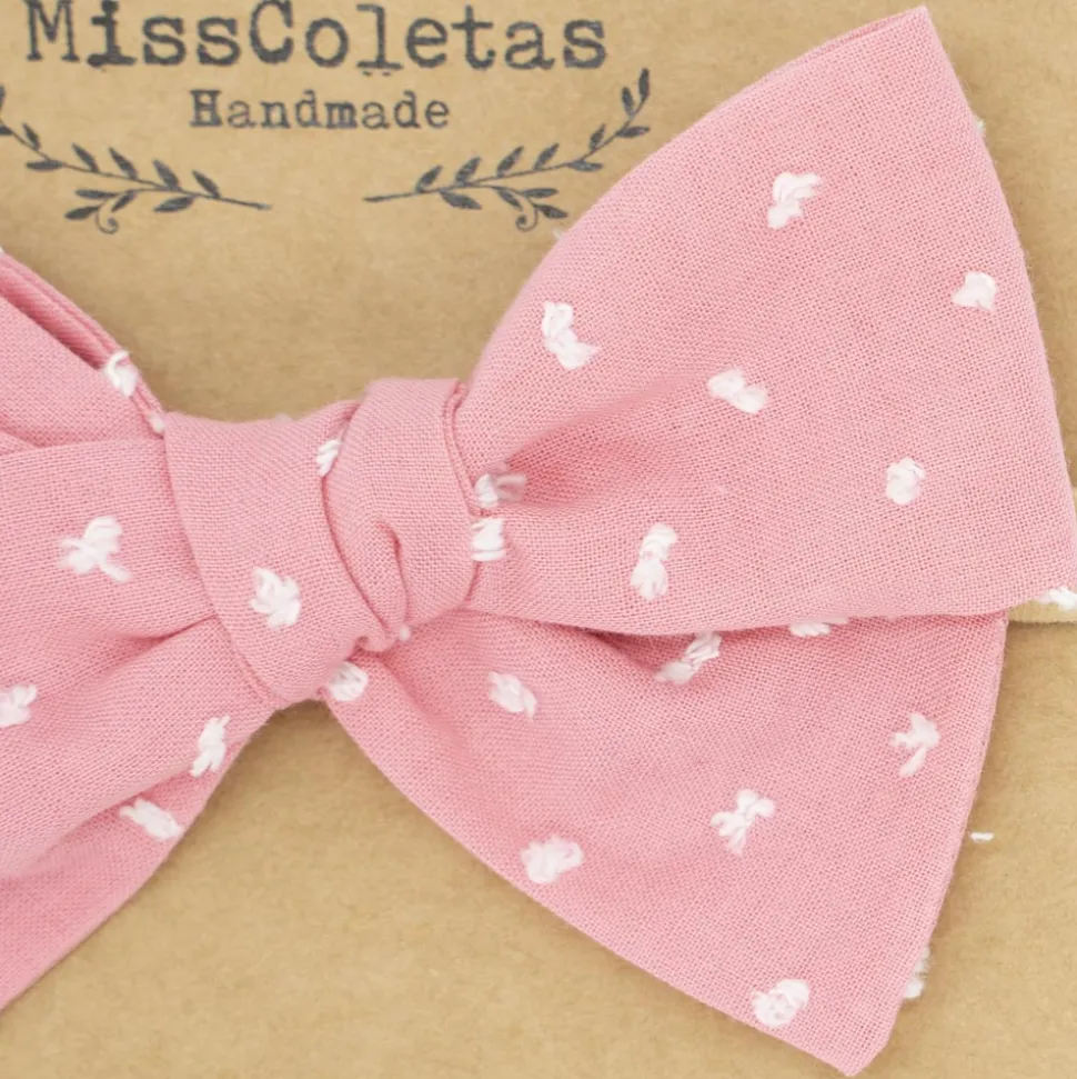 Diadema bebé lazo rosa plumeti