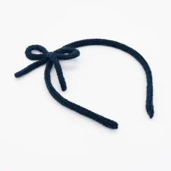 Diadema cordón crochet azul marino