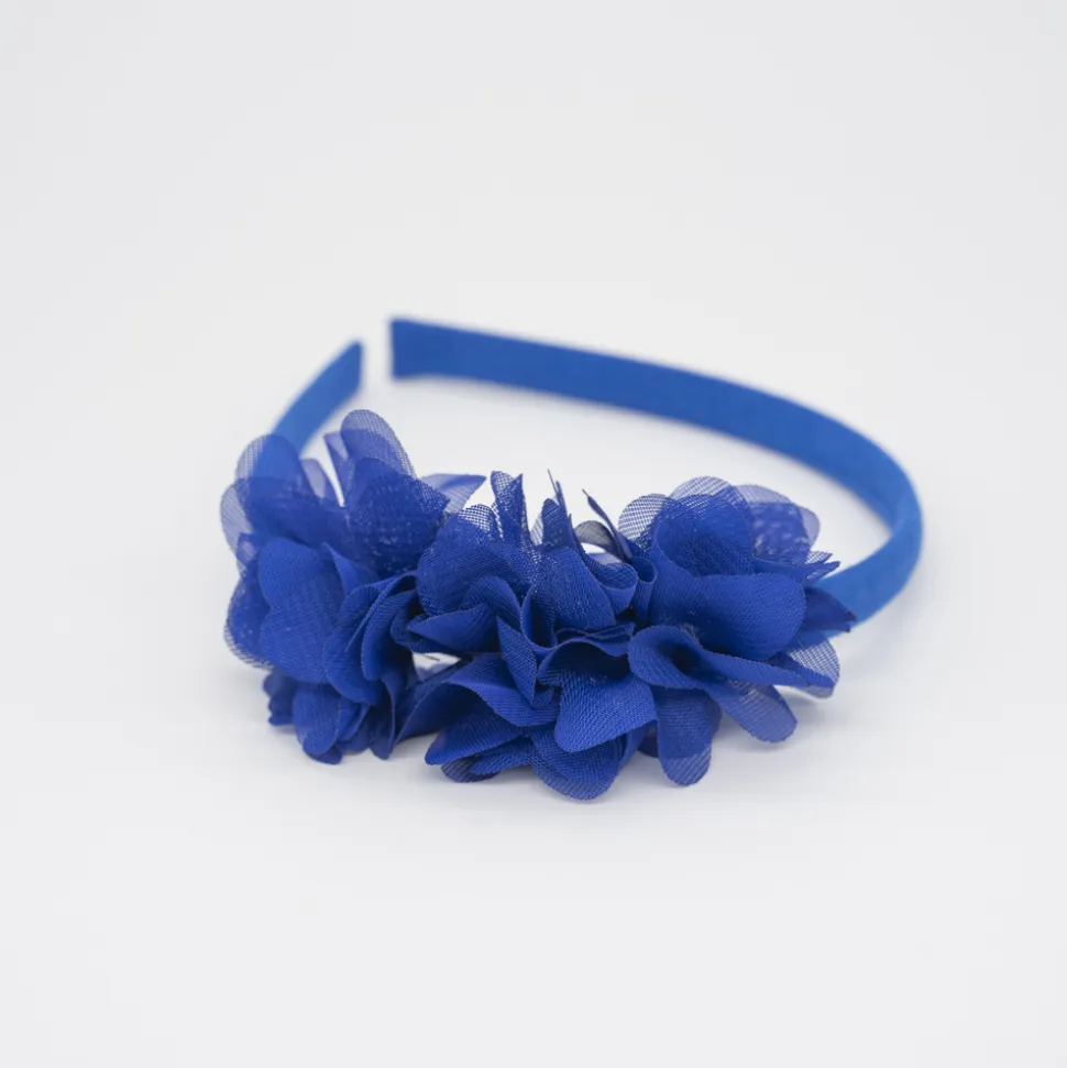 Diadema flor azulón