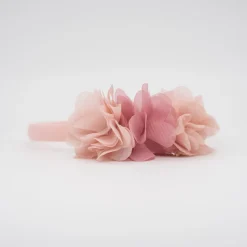 Diadema flor combinada rosa