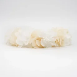 Diadema flores blanca combinada
