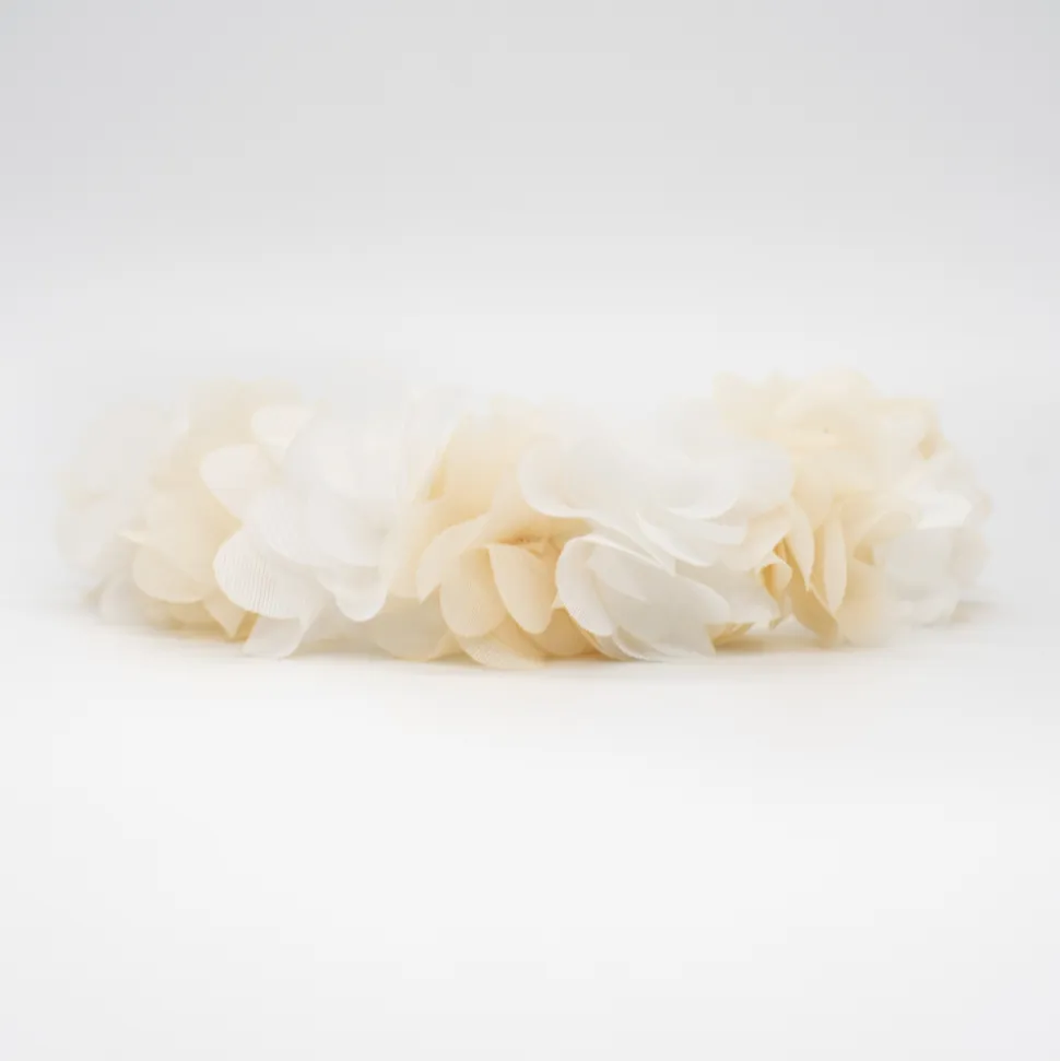 Diadema flores blanca combinada
