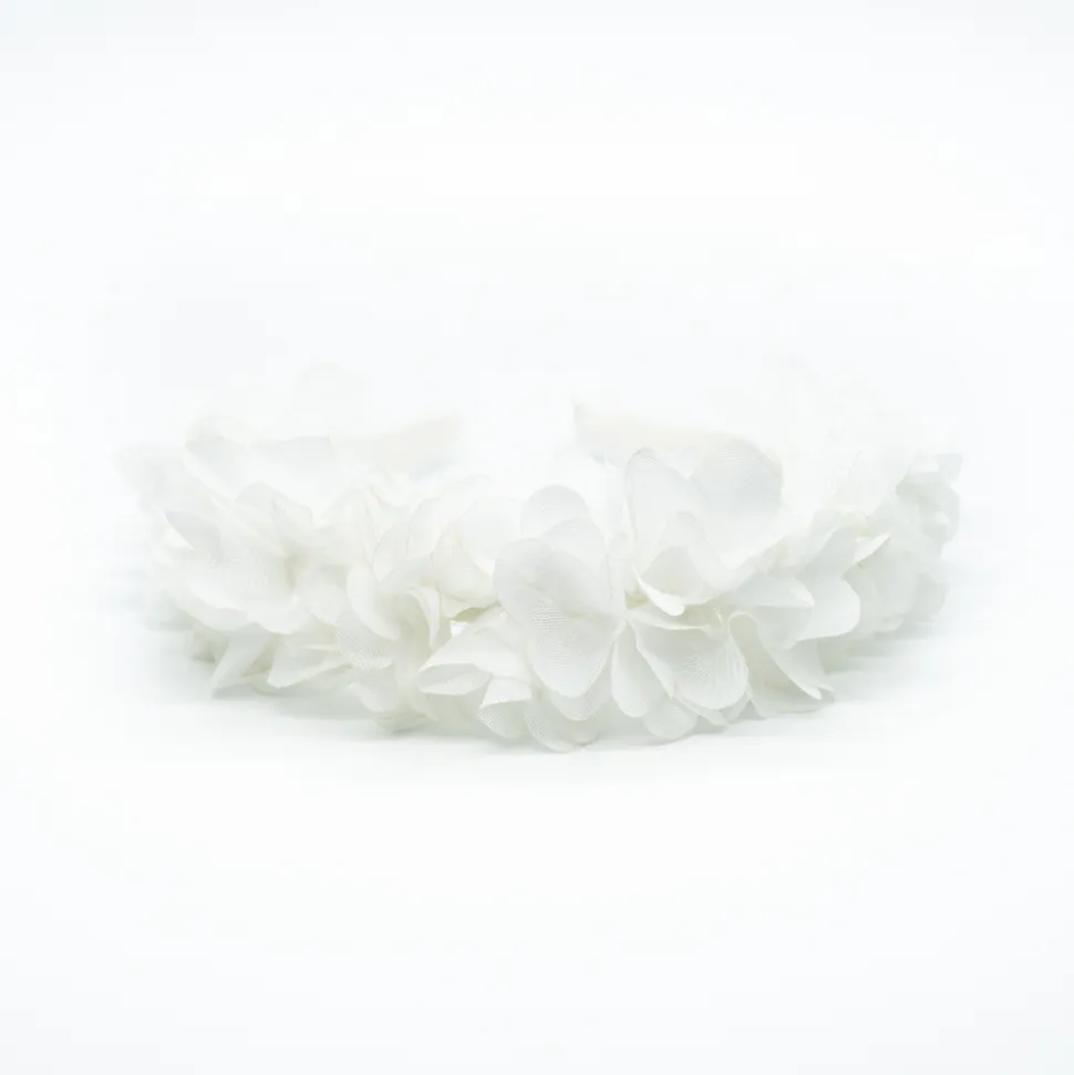 Diadema flores blancas