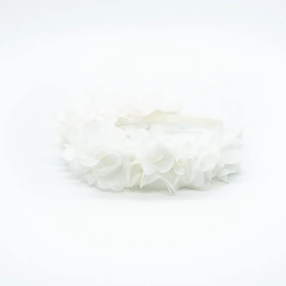 Diadema flores blancas